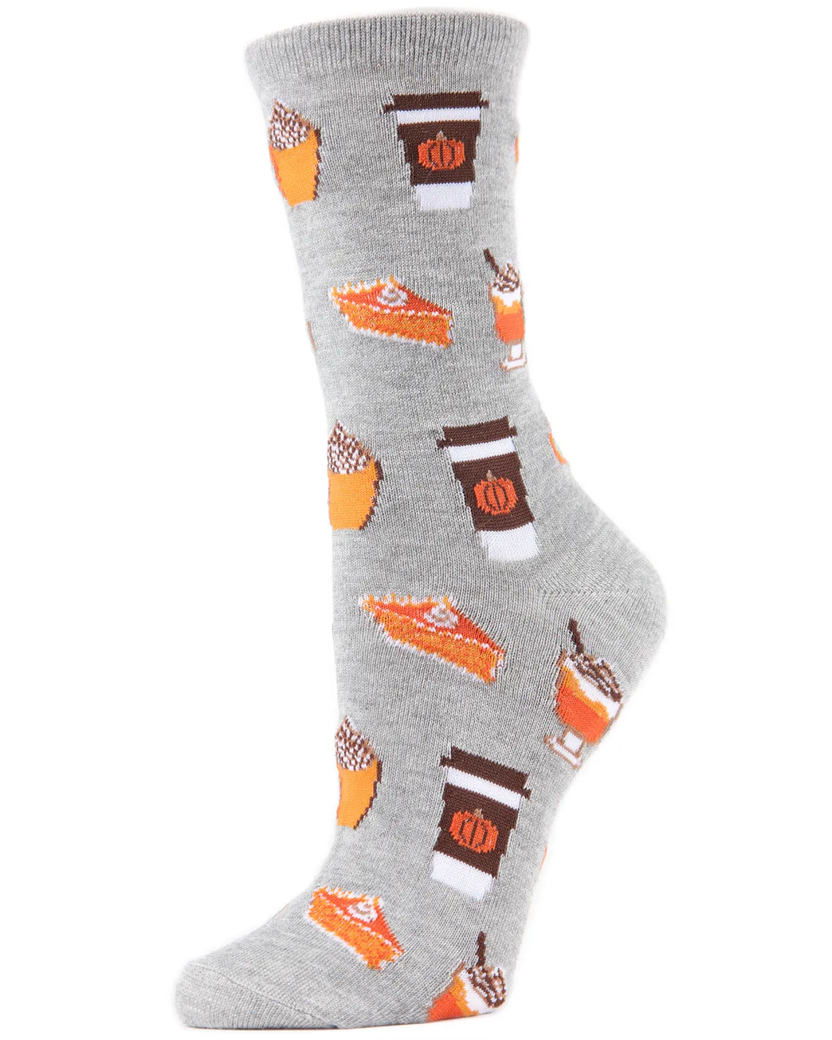 Pumpkin Spice Latte Bamboo Blend Crew Socks sold by MeMoi product image thumbnail 2