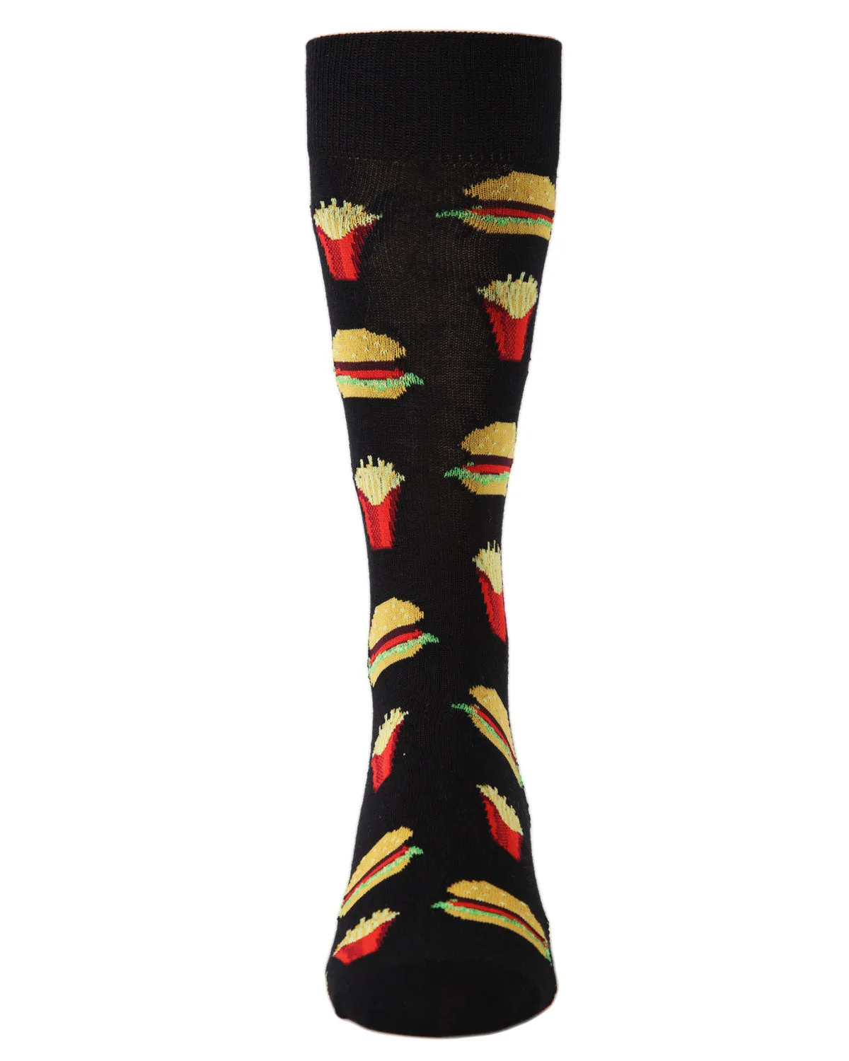 Men's 2 Pair Pack Burger and Fries Bamboo Blend Crew Socks sold by MeMoi product image thumbnail 2