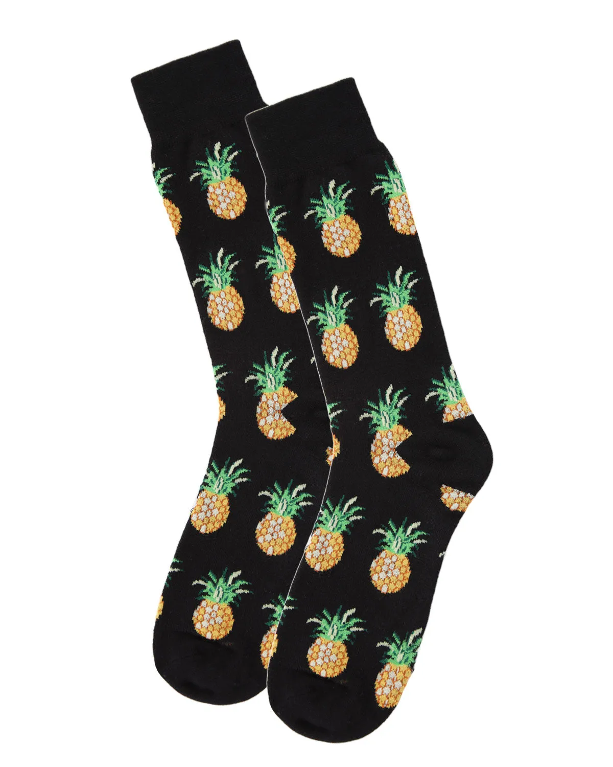 Men's Tasty Pineapples Bamboo Blend Novelty Crew Sock sold by MeMoi product image thumbnail 4