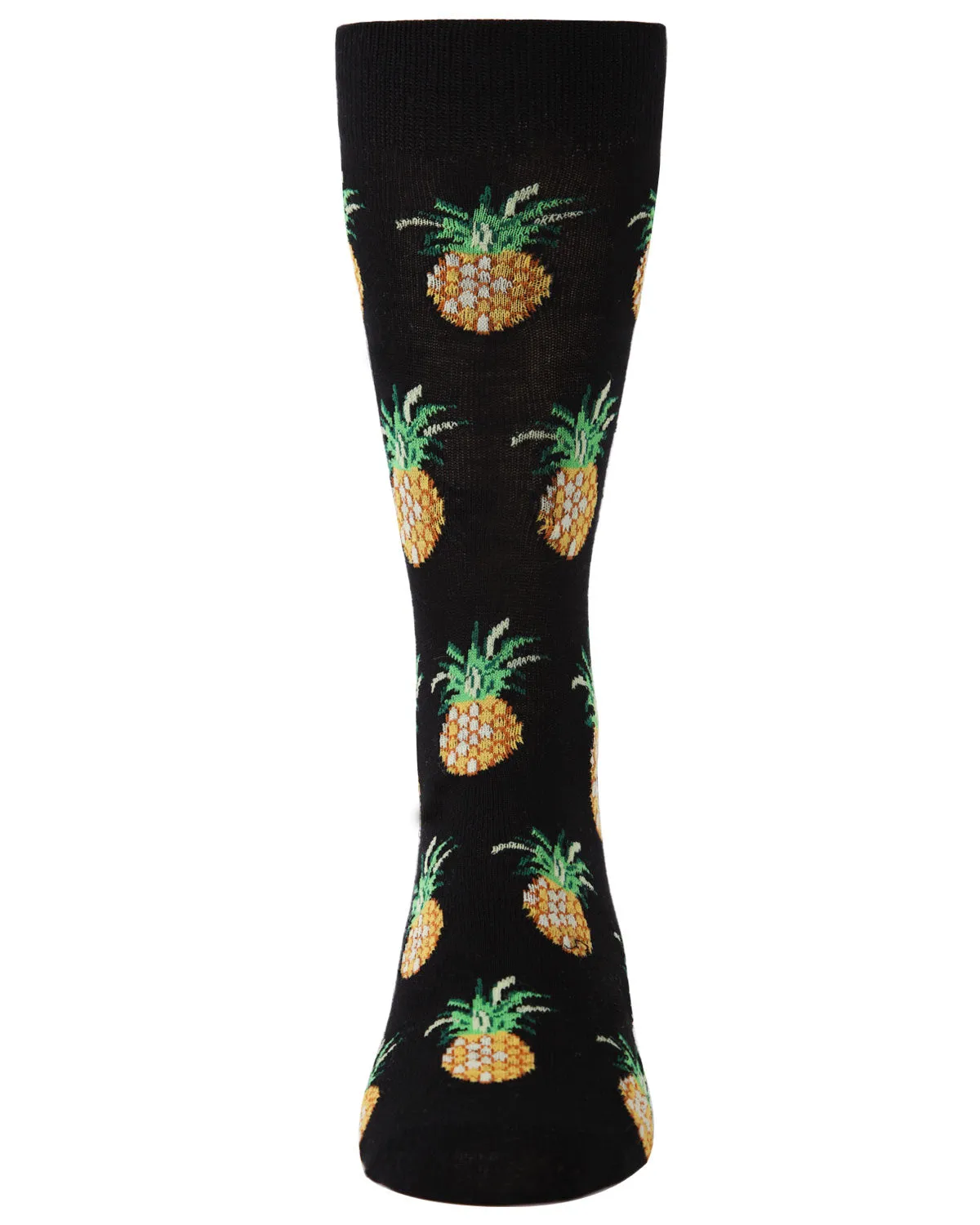 Men's Tasty Pineapples Bamboo Blend Novelty Crew Sock sold by MeMoi product image thumbnail 3