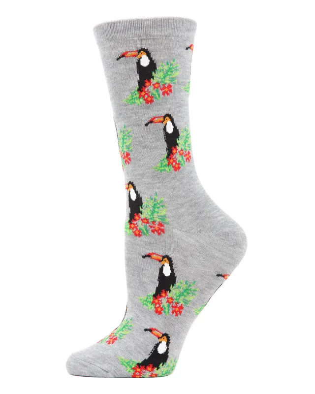 Toucan Bamboo Blend Crew Socks sold by MeMoi