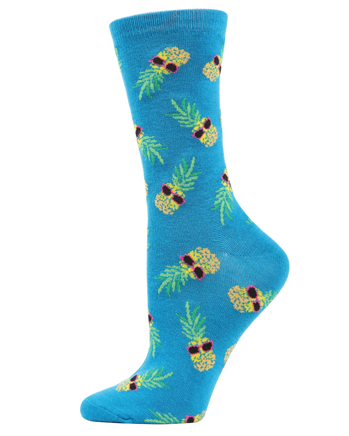 Pineapple Sunglasses Bamboo Blend Crew Socks sold by MeMoi