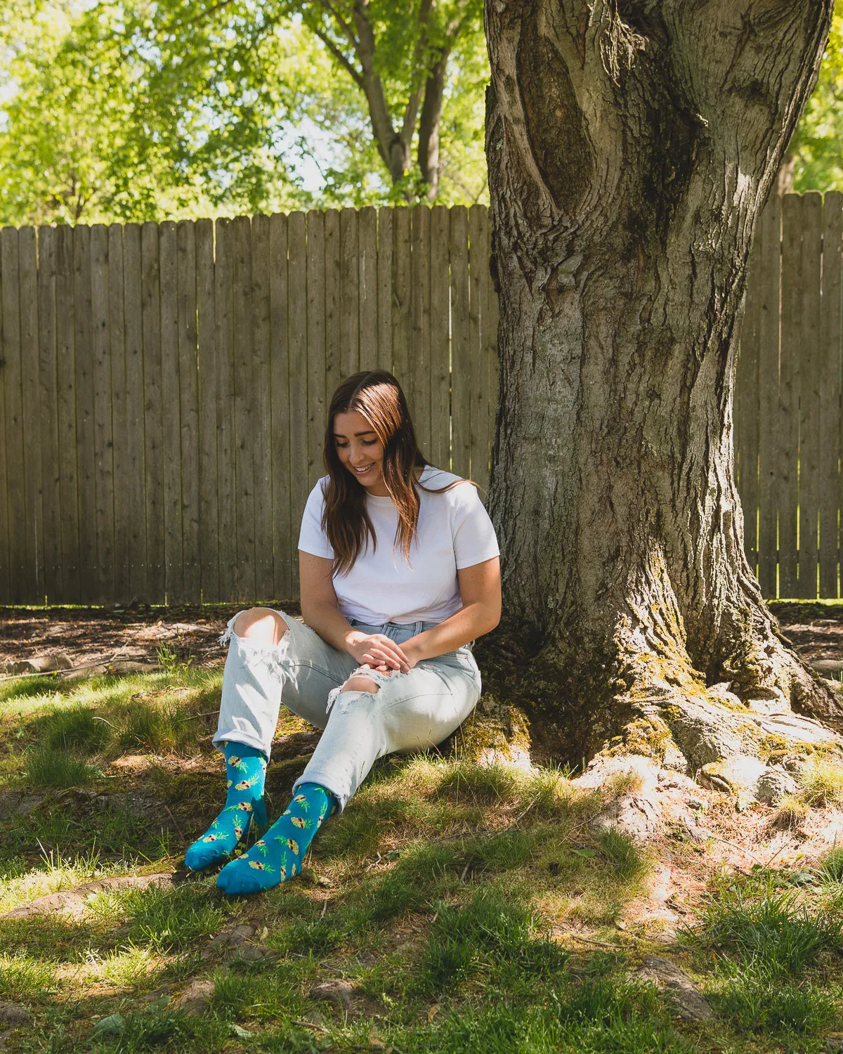 Pineapple Sunglasses Bamboo Blend Crew Socks sold by MeMoi product image thumbnail 2