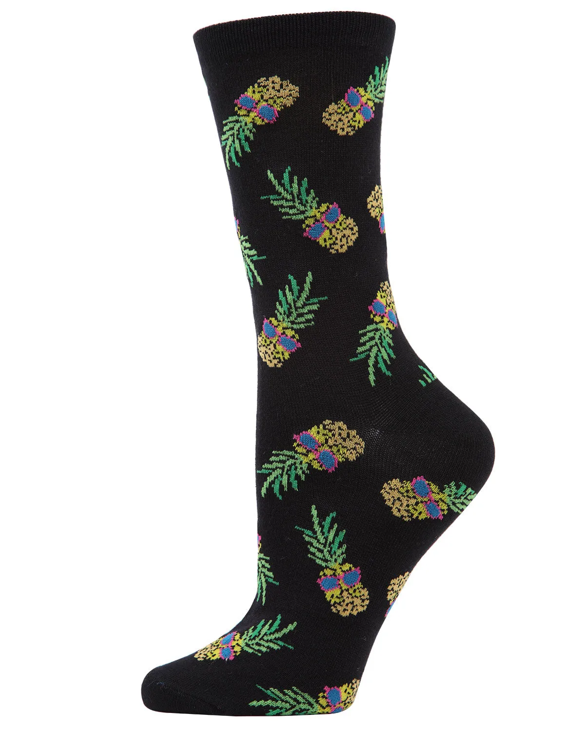 Pineapple Sunglasses Bamboo Blend Crew Socks sold by MeMoi product image thumbnail 3