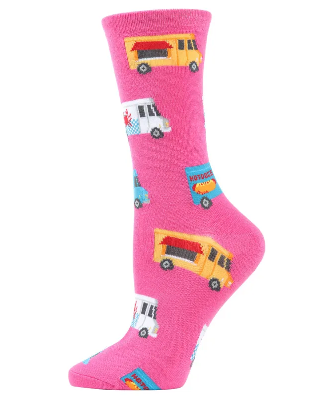 Food Trucks Bamboo Blend Crew Socks sold by MeMoi