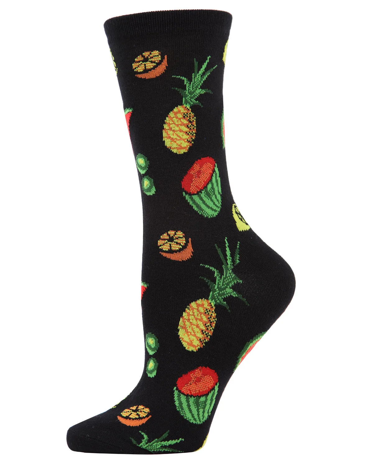 Tropical Fruit Bamboo Blend Crew Socks sold by MeMoi product image thumbnail 4