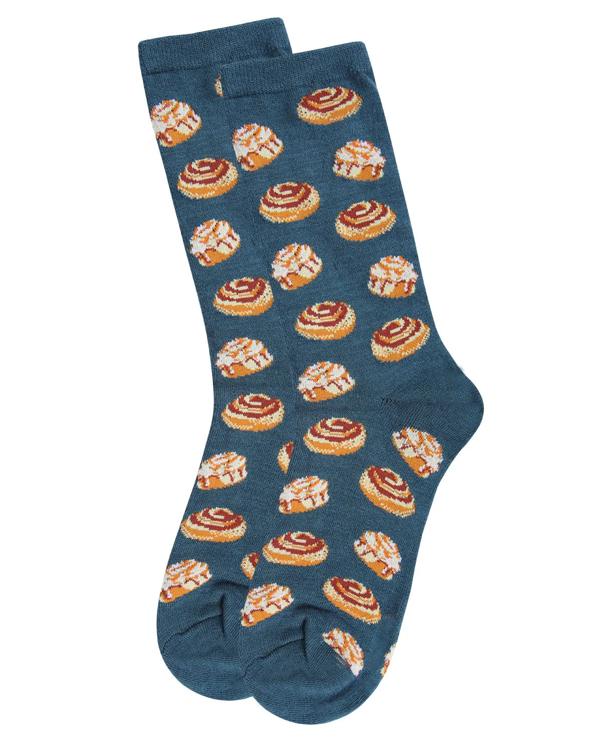 Cinnamon Bun Chocolate Bamboo Blend Crew Socks sold by MeMoi product image thumbnail 4