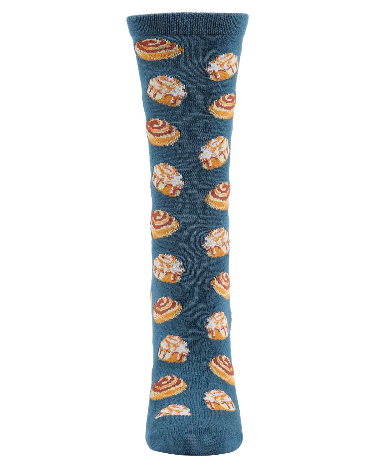 Cinnamon Bun Chocolate Bamboo Blend Crew Socks sold by MeMoi product image thumbnail 3