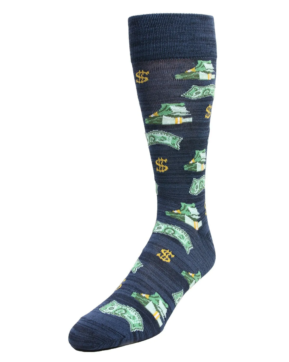 Money Bags Cash Print Bamboo Blend Men's Crew Socks sold by MeMoi product image thumbnail 3