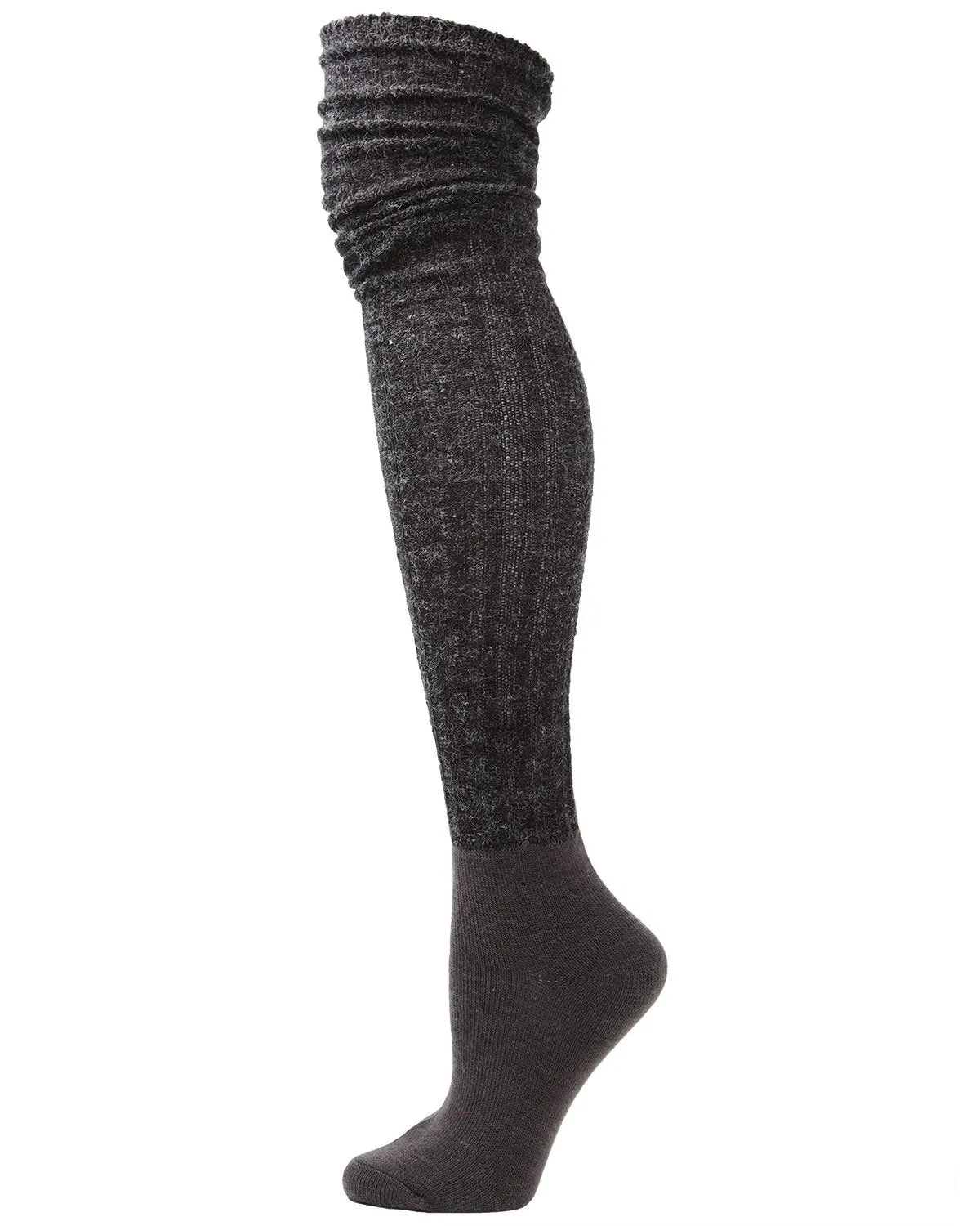 Rib Over The Knee Contrasting Foot Sock sold by MeMoi product image thumbnail 3