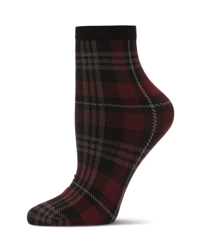 Women's Perfect Plaid Stretch Anklet Sock sold by MeMoi