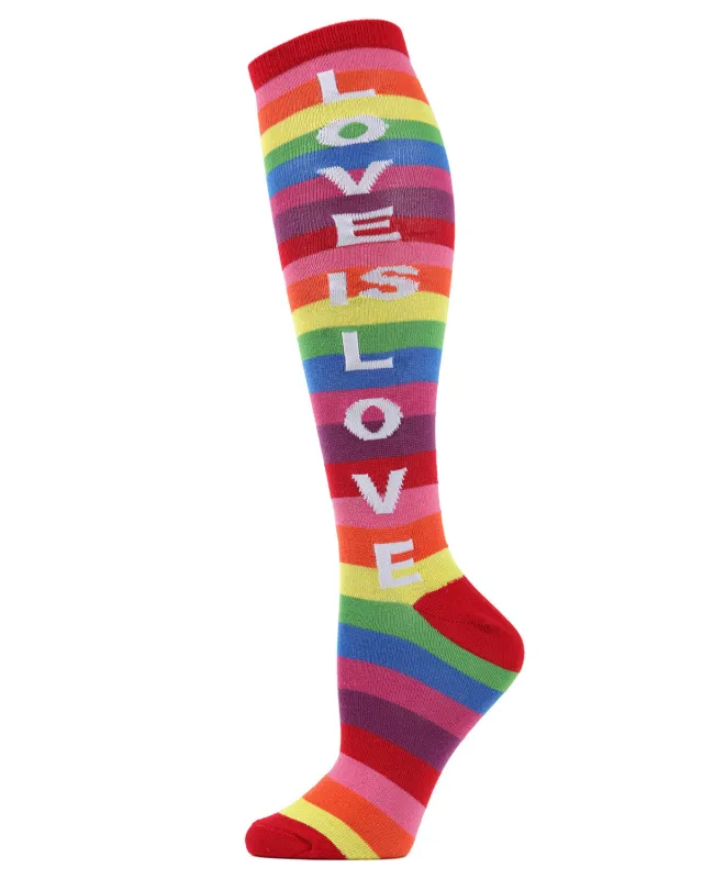 Love Is Love Over The Knee Rainbow Socks made by MeMoi