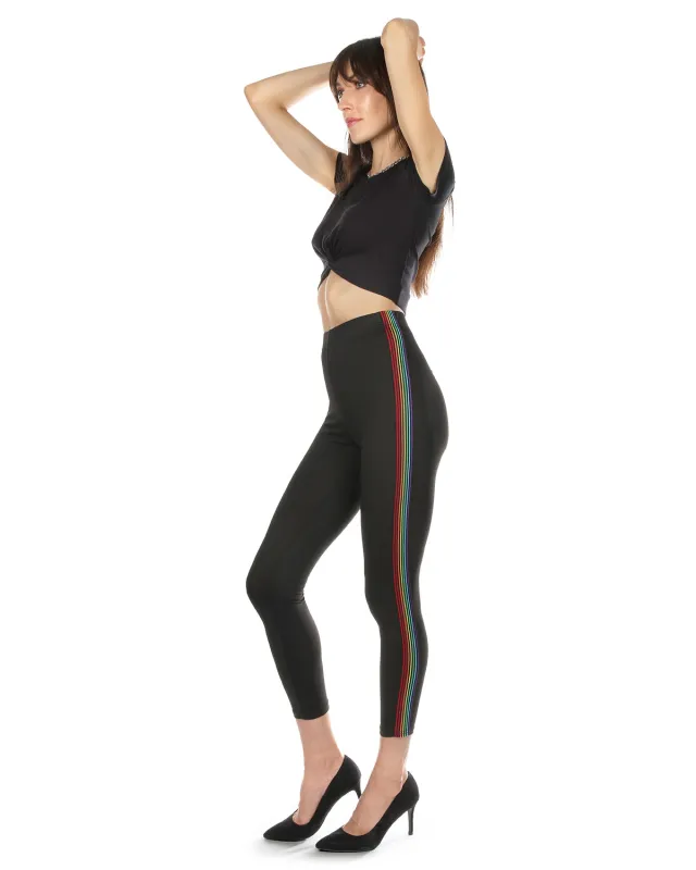 Women's Rainbow Racer Stripe Leggings sold by MeMoi
