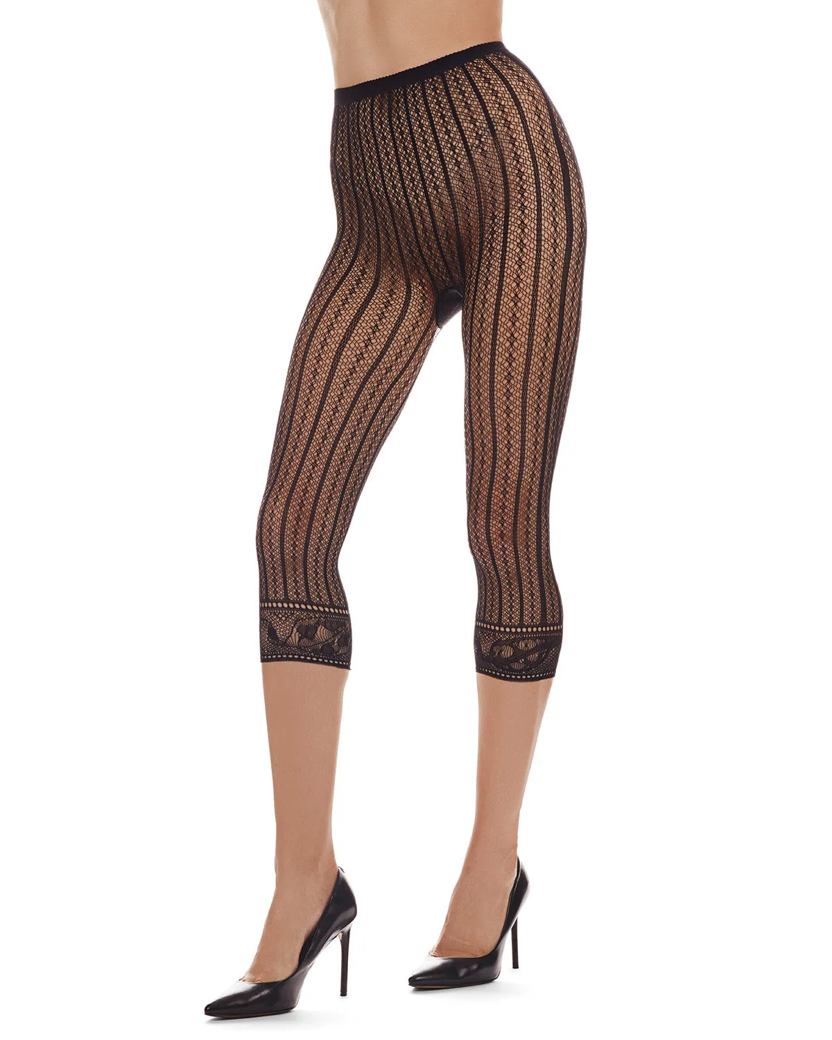 Moonlight Blue Linear Footless Net Tights sold by MeMoi product image thumbnail 3