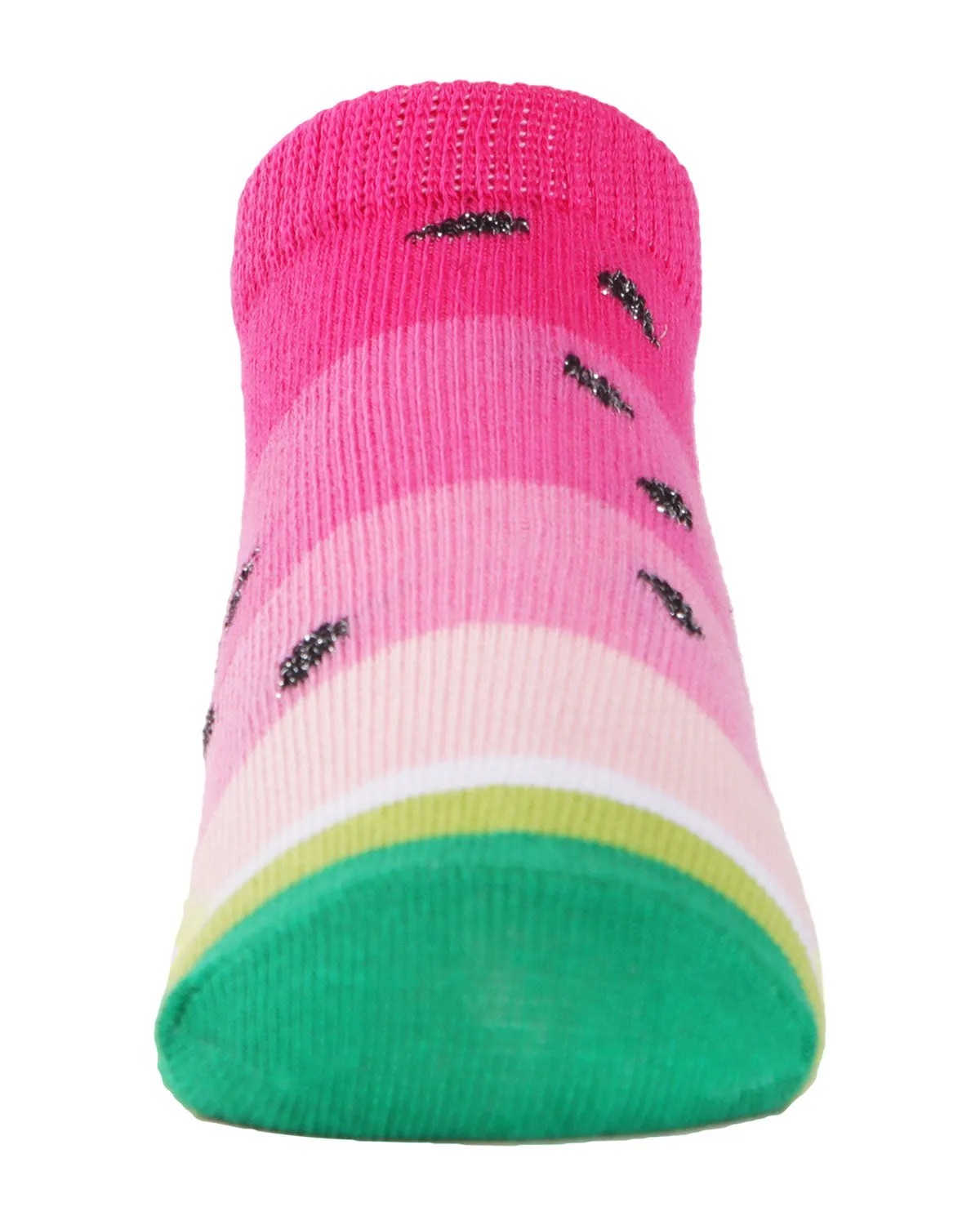 Watermelon No Show Cotton Blend Socks 3-Pack sold by MeMoi product image thumbnail 4