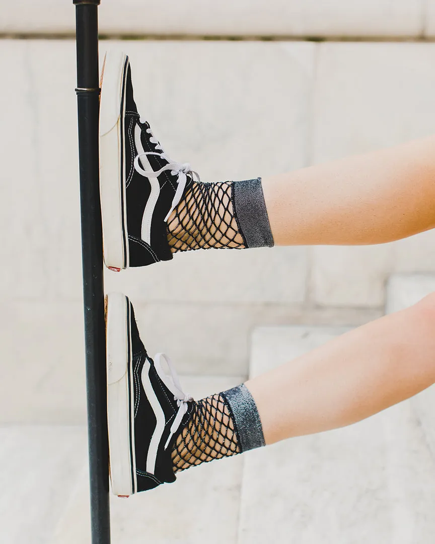 Women's All Net Shimmery Glitter Fishnet Anklet Sock sold by MeMoi product image thumbnail 5