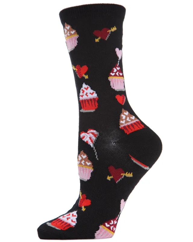 Cupcakes Bamboo Blend Crew Socks sold by MeMoi