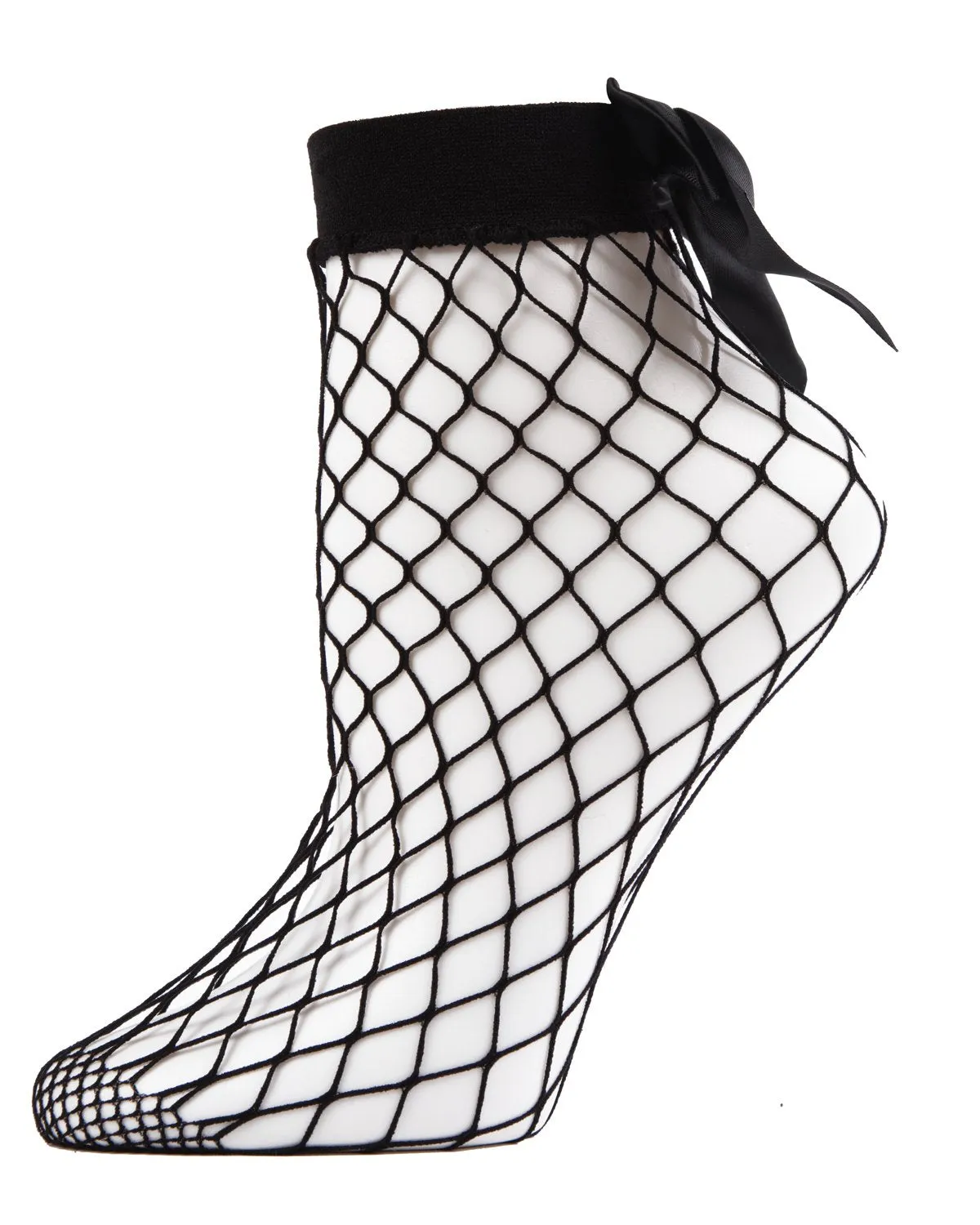 Women's Bow Maxi Fishnet Anklet Socks sold by MeMoi