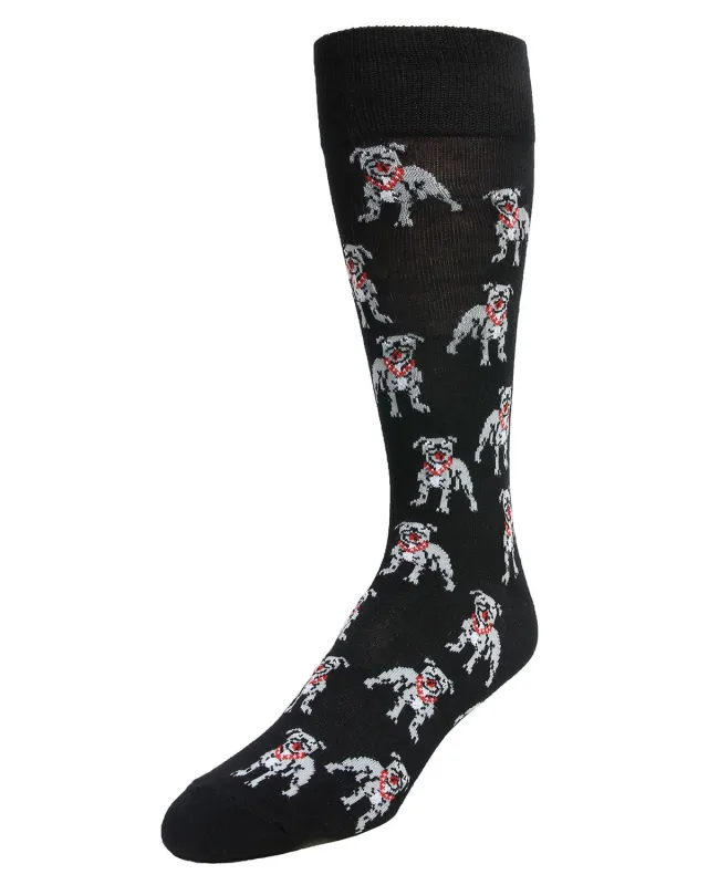 Men's American Bully Dog Bamboo Blend Crew Socks made by MeMoi