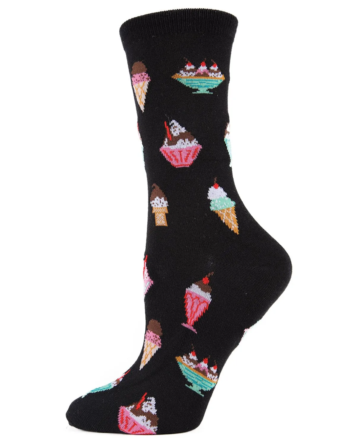 Ice Cream Sundae Bamboo Blend Crew Novelty Socks sold by MeMoi product image thumbnail 2