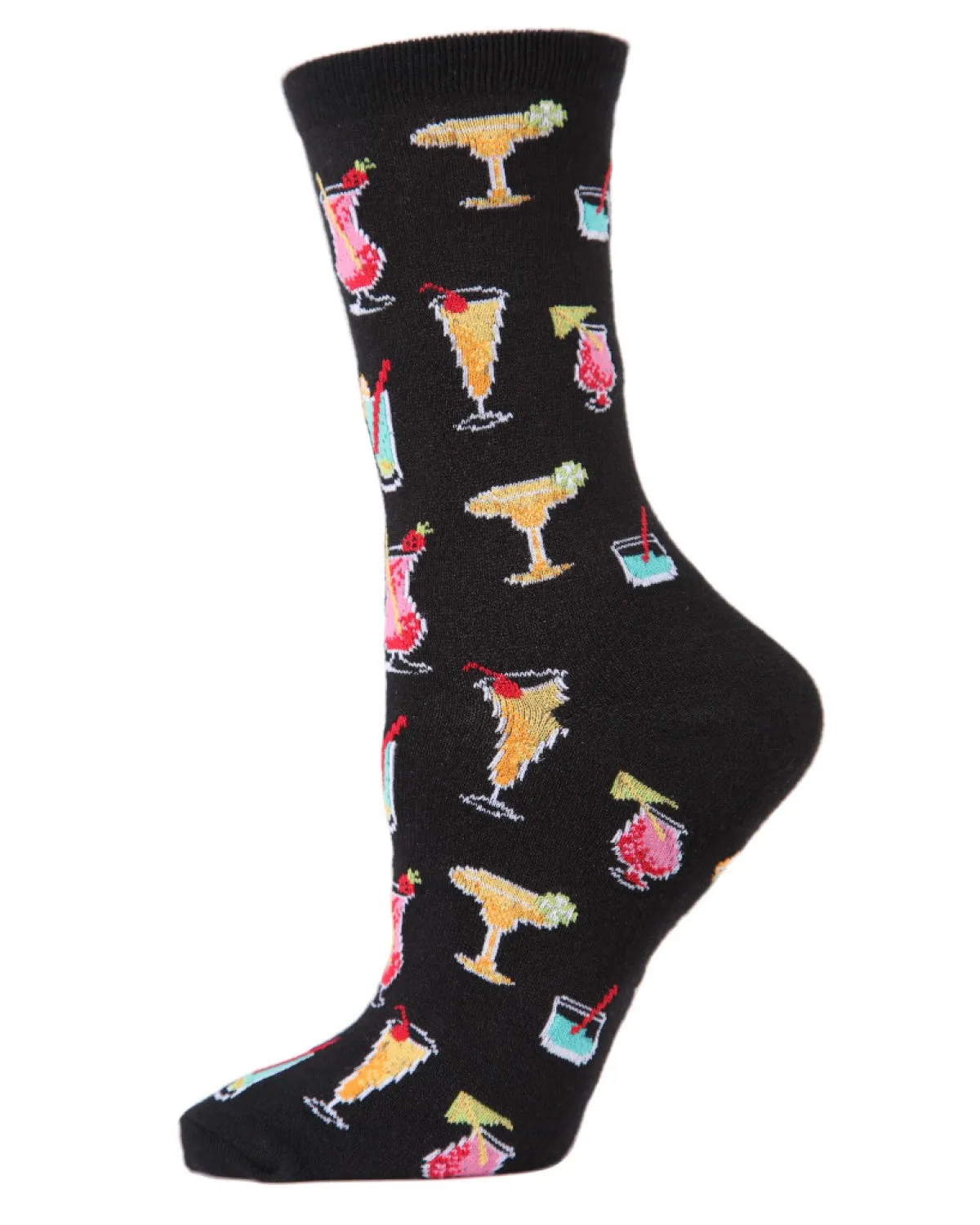 Tropical Drinks Bamboo Blend Crew Socks sold by MeMoi product image thumbnail 2