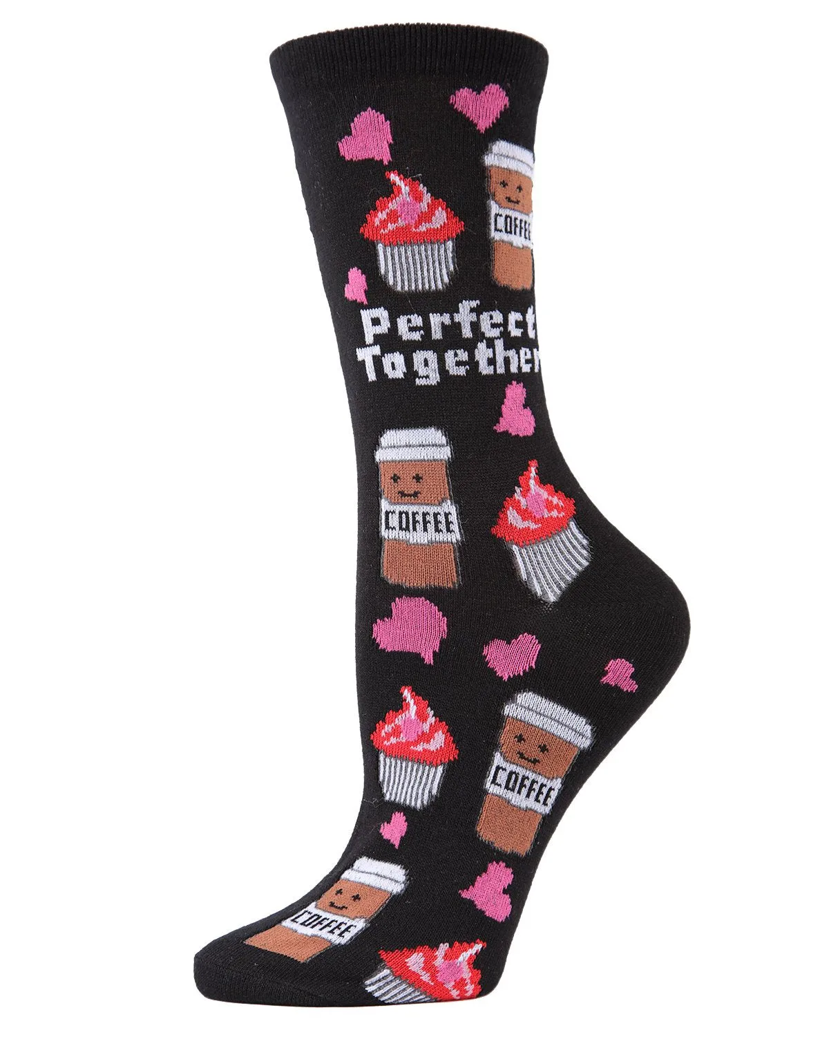 Perfect Together Coffee & Cupcake Bamboo Blend Crew Socks sold by MeMoi