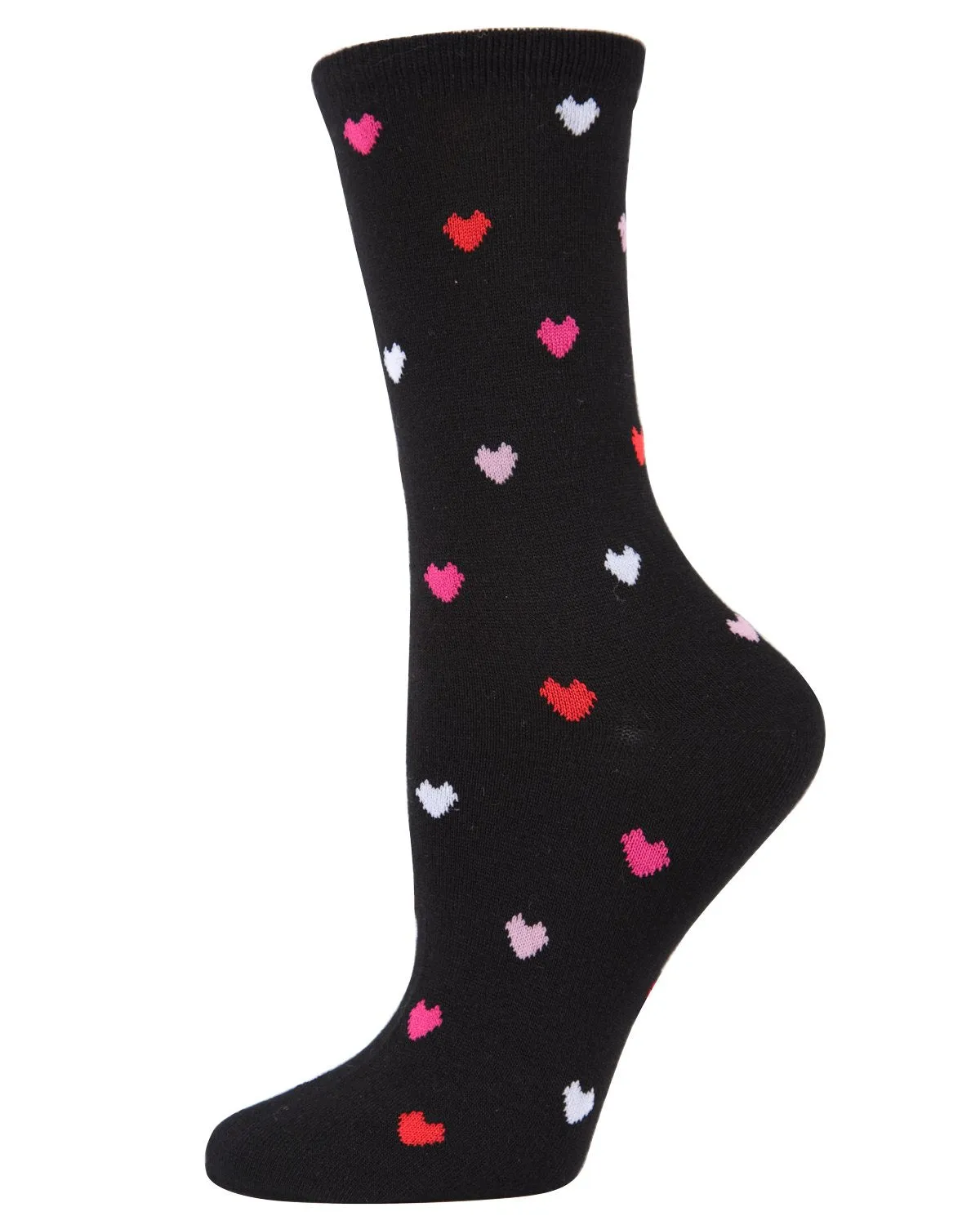Delicate Hearts Bamboo Blend Crew Socks sold by MeMoi product image thumbnail 3