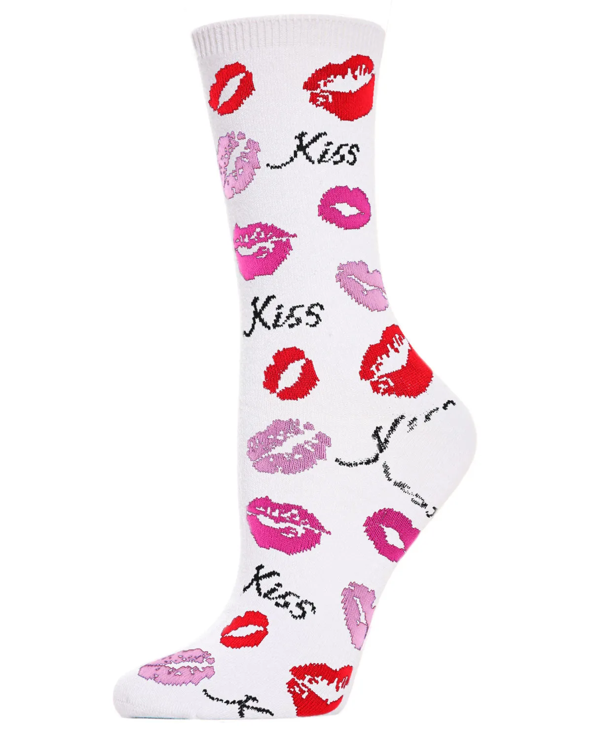 Pucker Up Kisses Bamboo Blend Crew Socks sold by MeMoi product image thumbnail 2