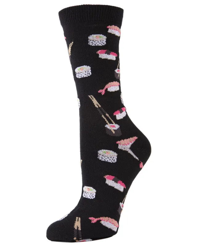 Sushi Bamboo Blend Crew Novelty Socks sold by MeMoi