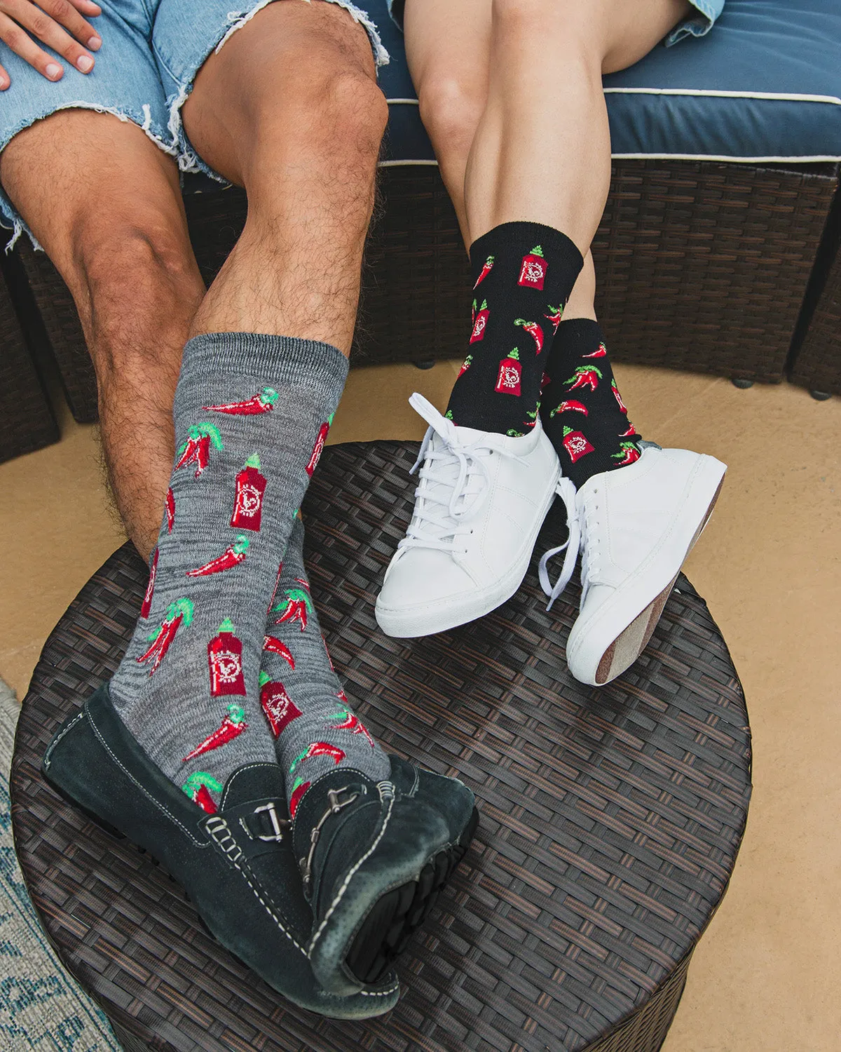 Hot Sriracha Bamboo Blend Crew Socks sold by MeMoi product image thumbnail 2