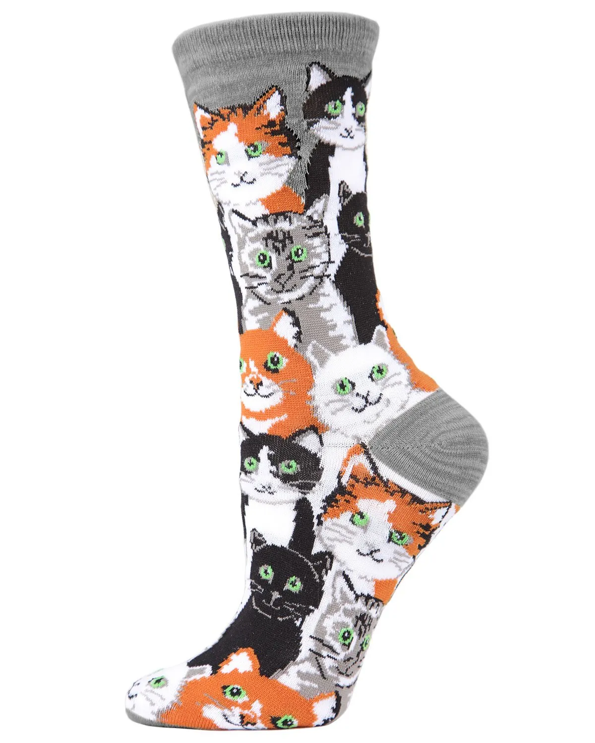Multi Cat Club Bamboo Blend Crew Socks sold by MeMoi product image thumbnail 2