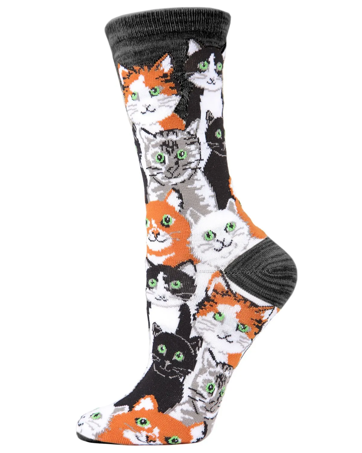 Multi Cat Club Bamboo Blend Crew Socks sold by MeMoi product image thumbnail 3