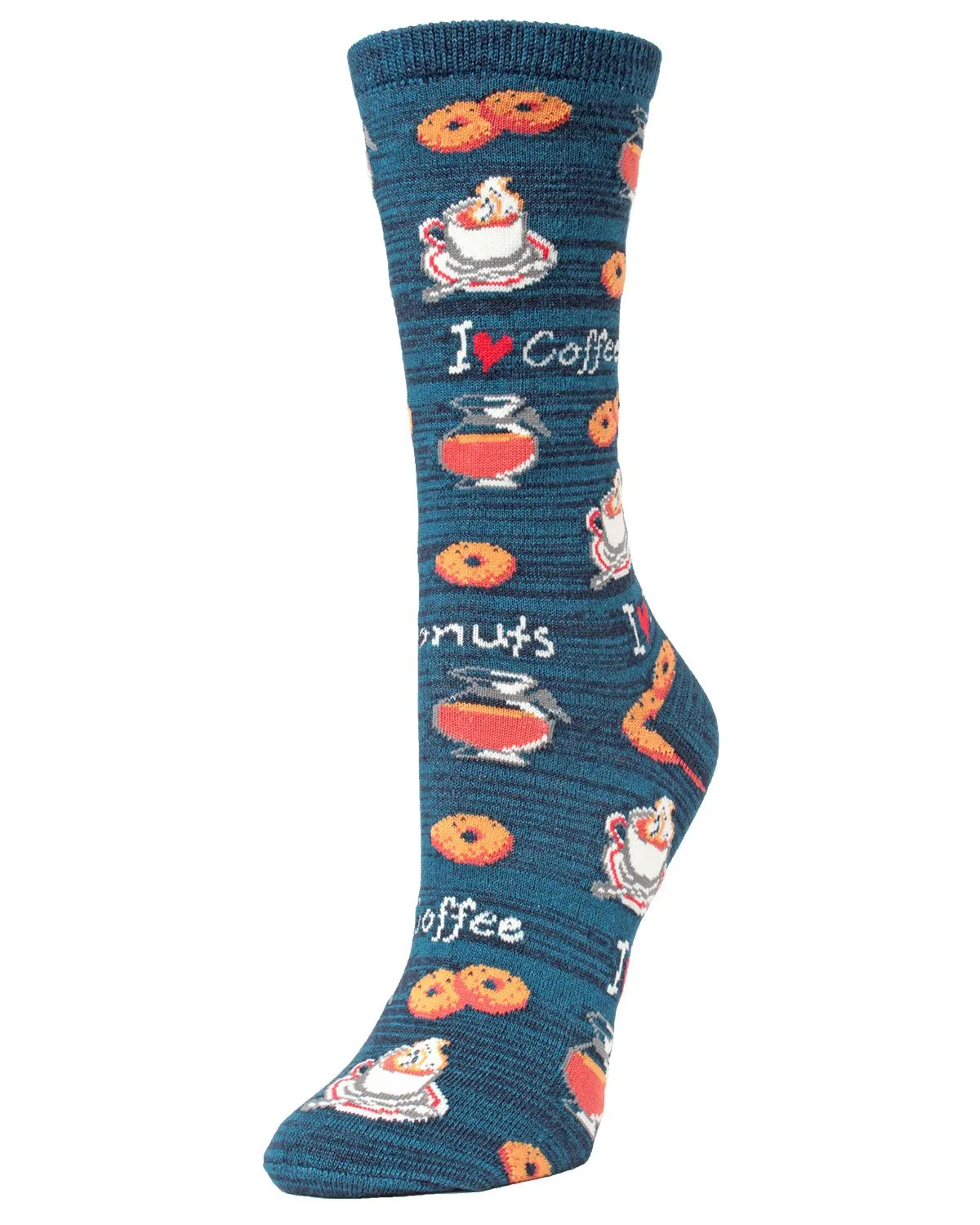 I Love Coffee Bamboo Blend Crew Socks sold by MeMoi