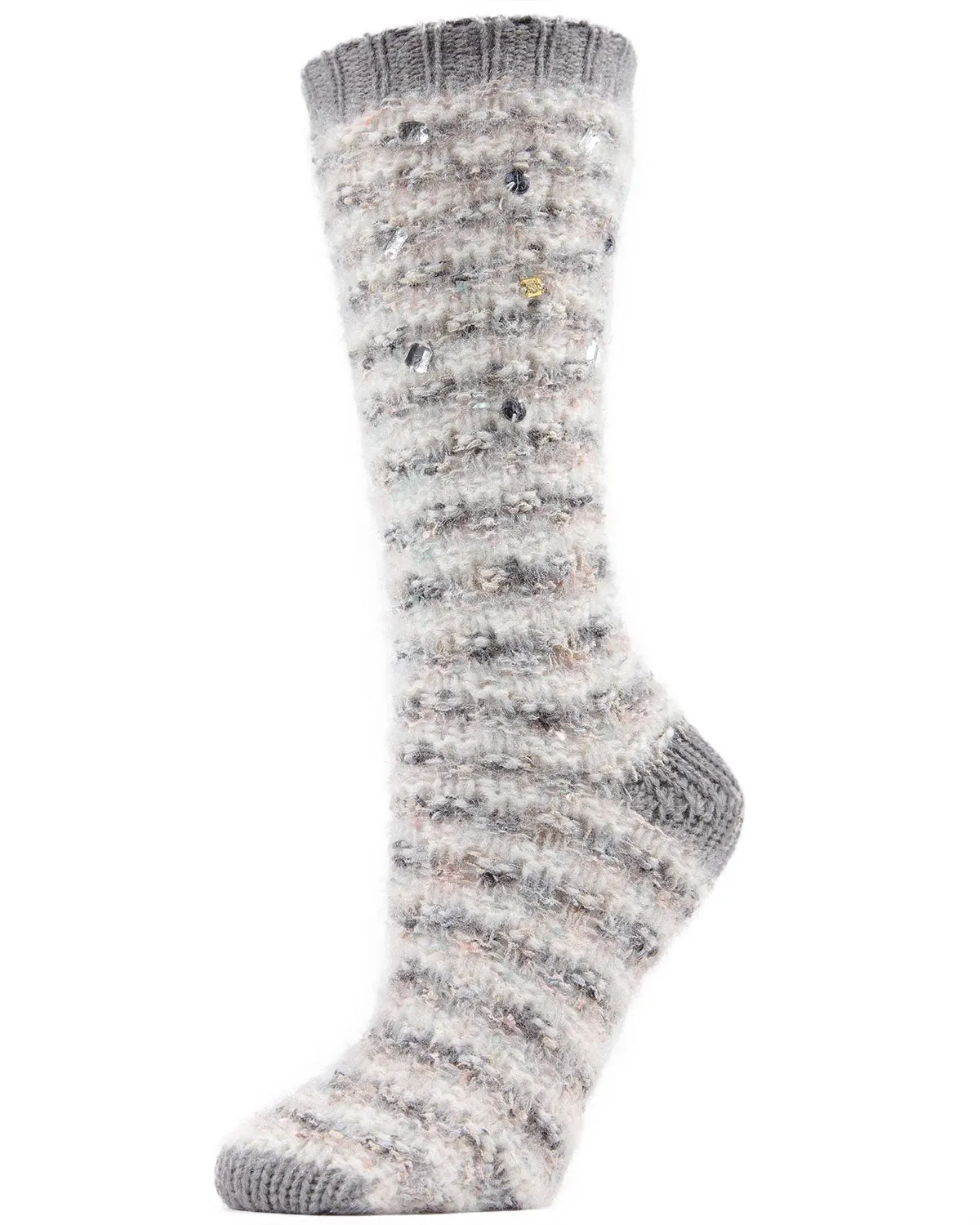 Women's Jeweled Knit Plush Crew Socks sold by MeMoi