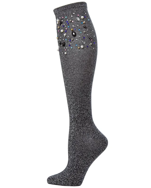 Women's Mixed Jewel Shimmer Knee High Socks sold by MeMoi
