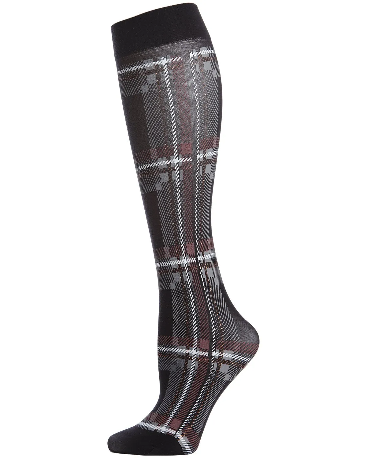 Women's Printed Plaid Nylon Knee High Socks sold by MeMoi