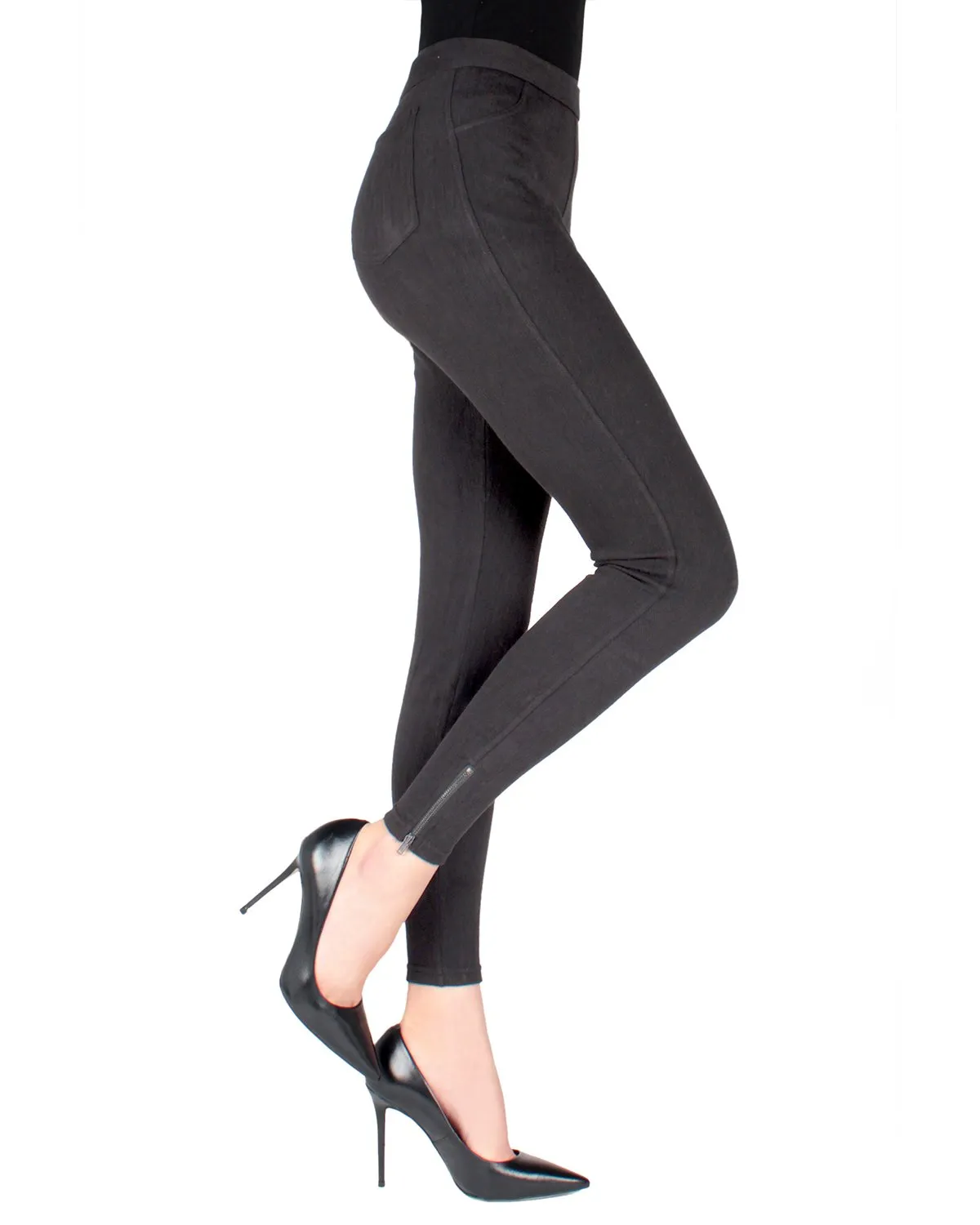 Women's Zipper Ankle Jean Leggings sold by MeMoi product image thumbnail 3
