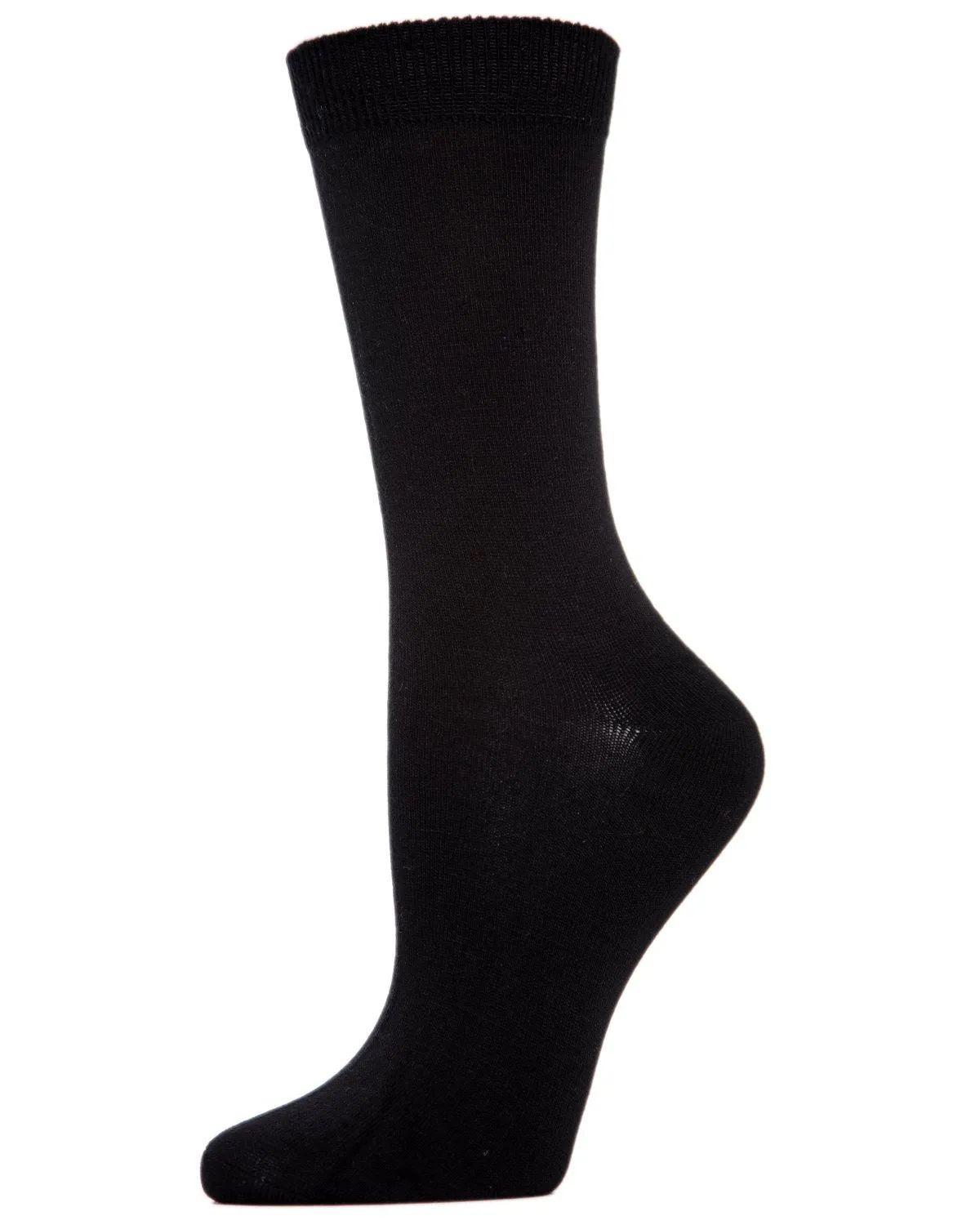 Women's Flat-Knit Bamboo Blend Crew Socks sold by MeMoi product image thumbnail 4