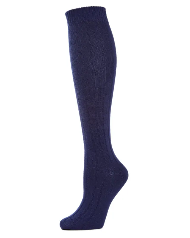 Ribbed Cotton Blend Knee High Socks sold by MeMoi
