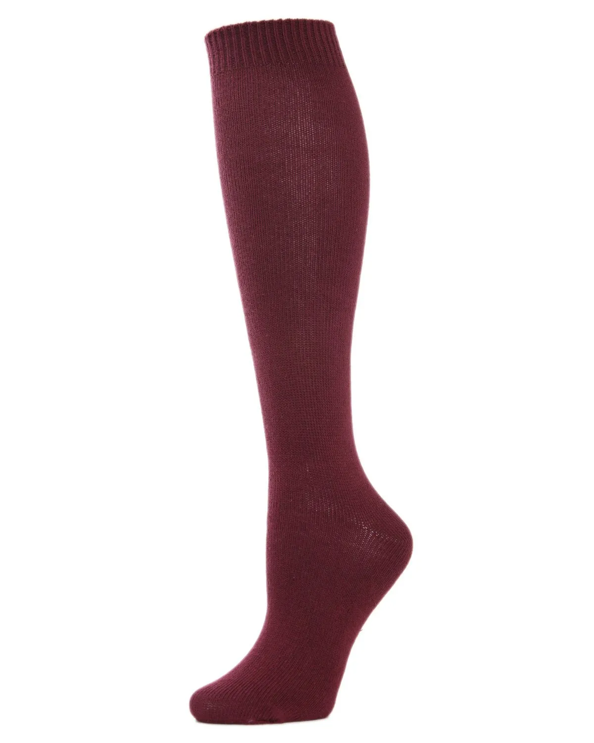 Women's Cotton Blend Solid Knit Knee High Socks sold by MeMoi