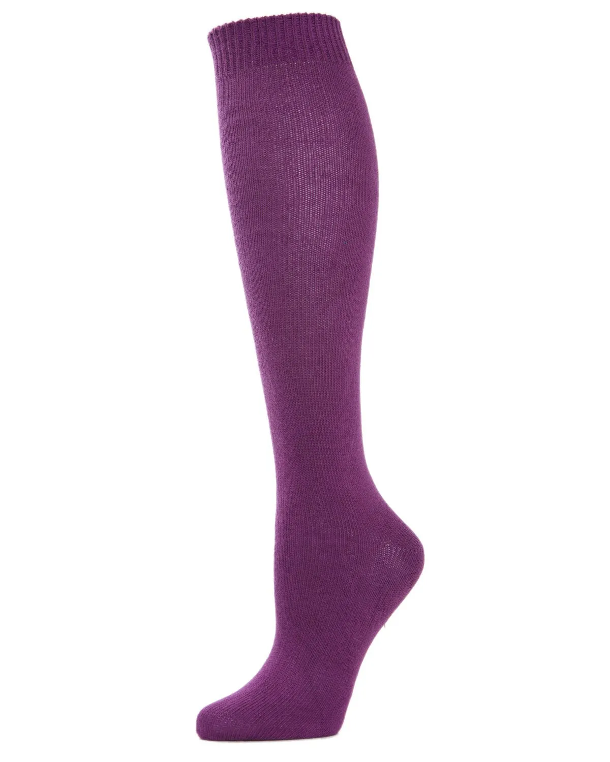 Women's Cotton Blend Solid Knit Knee High Socks sold by MeMoi product image thumbnail 4