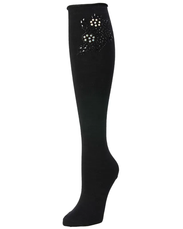 Women's Sweet Dazzle Cotton Blend Knee High Socks sold by MeMoi