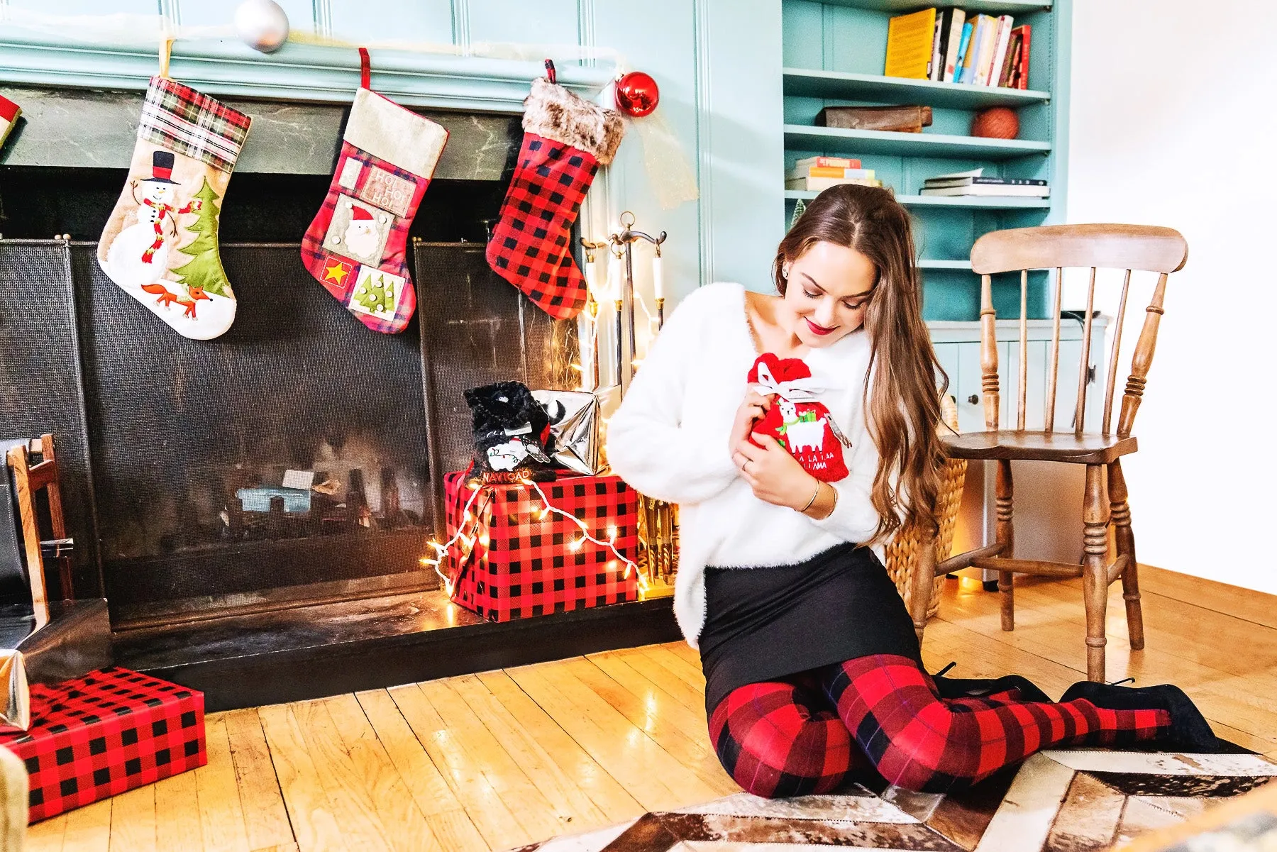 Glasgow Plaid Cotton Blend Sweater Tights sold by MeMoi product image thumbnail 5