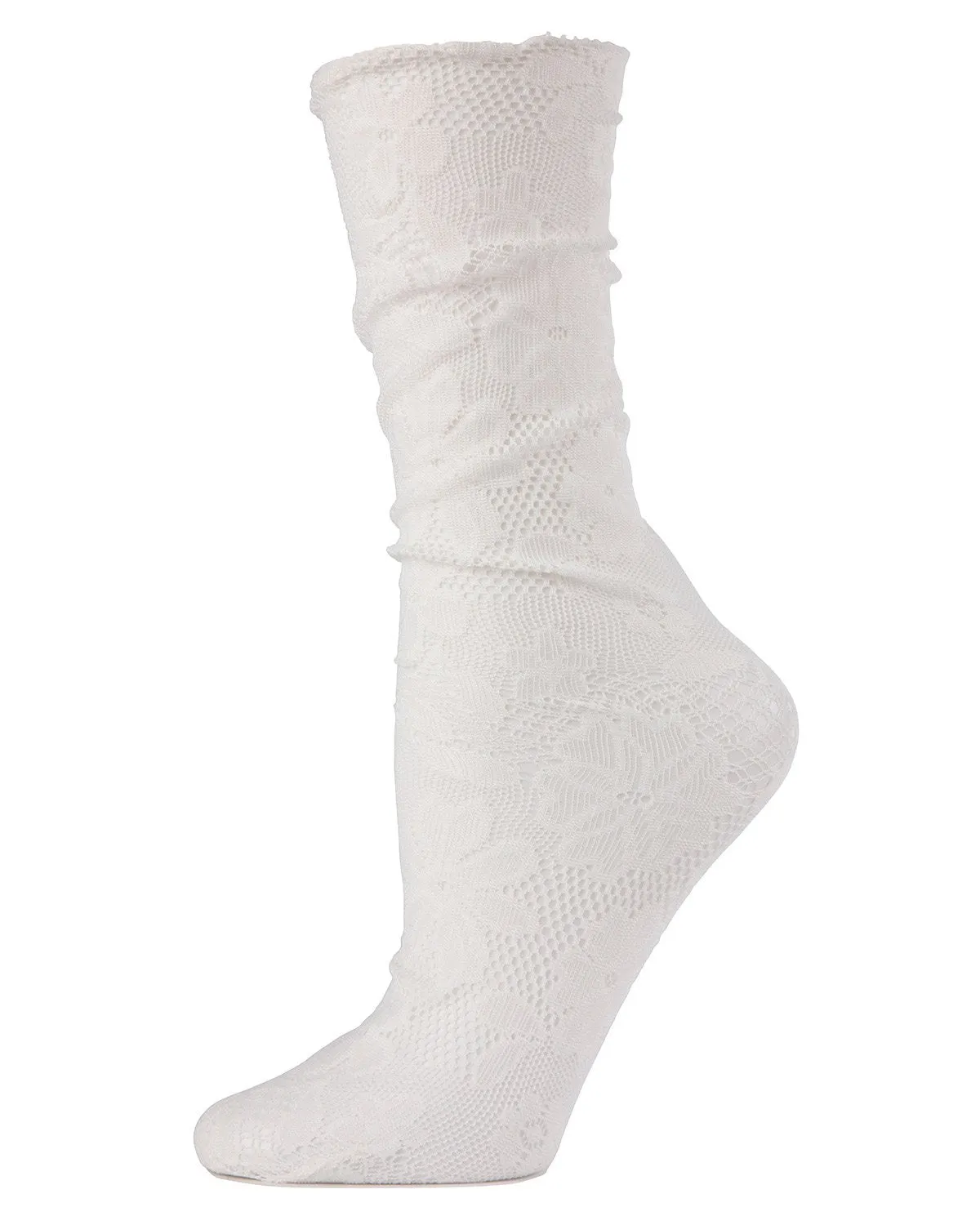 Women's Allure Lace Floral Slouch Socks sold by MeMoi product image thumbnail 2