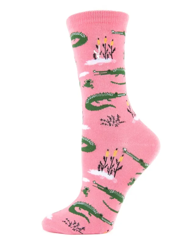Later Gator Bamboo Blend Crew Socks sold by MeMoi