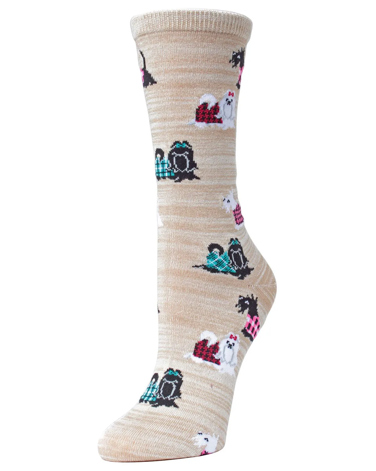 Fancy Dog Scottish & Yorkshire Terrier Bamboo Blend Crew Socks sold by MeMoi product image thumbnail 3