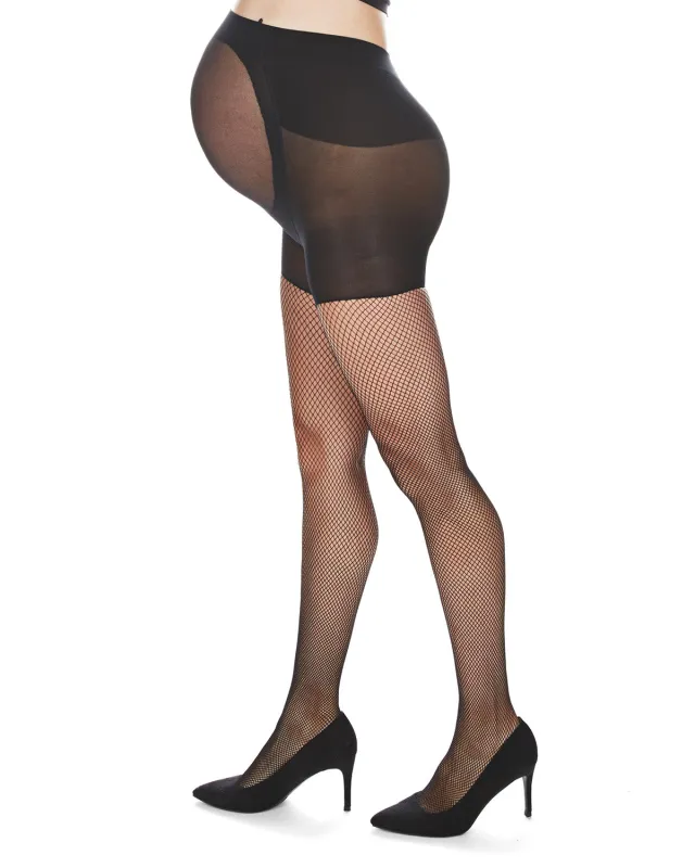 Women's Maternity Mini Fishnet Comfort Tights sold by MeMoi