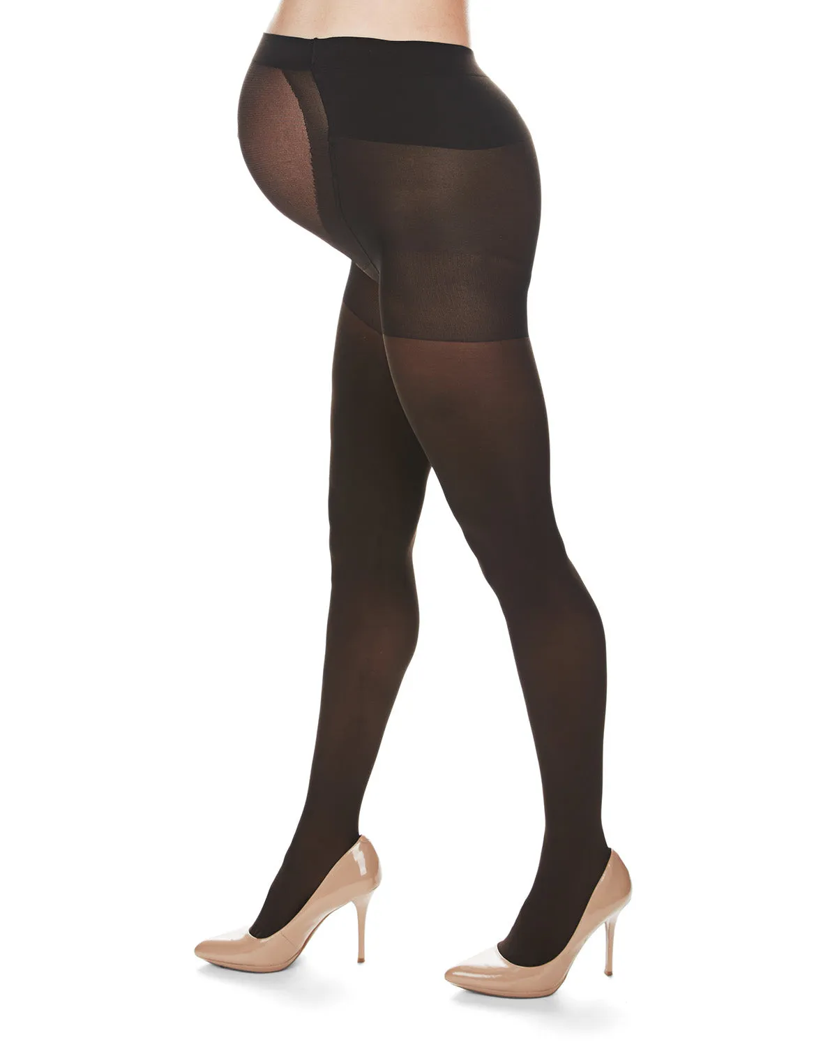 Women's Microfiber 60 Denier Opaque Maternity Tights sold by MeMoi product image thumbnail 3