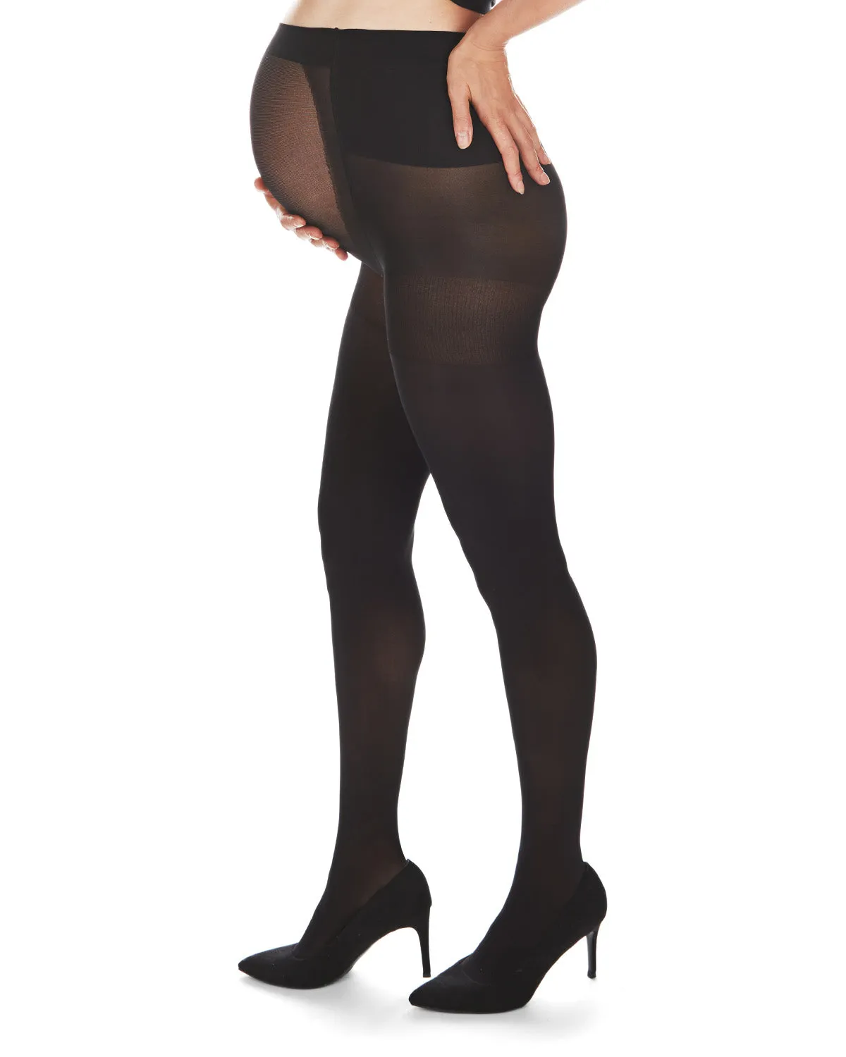 Women's Microfiber 60 Denier Opaque Maternity Tights sold by MeMoi product image thumbnail 2