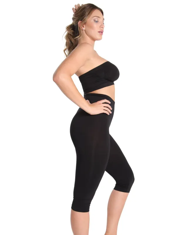 Women's High-Waisted Tummy Control Shaping Capri Leggings sold by MeMoi